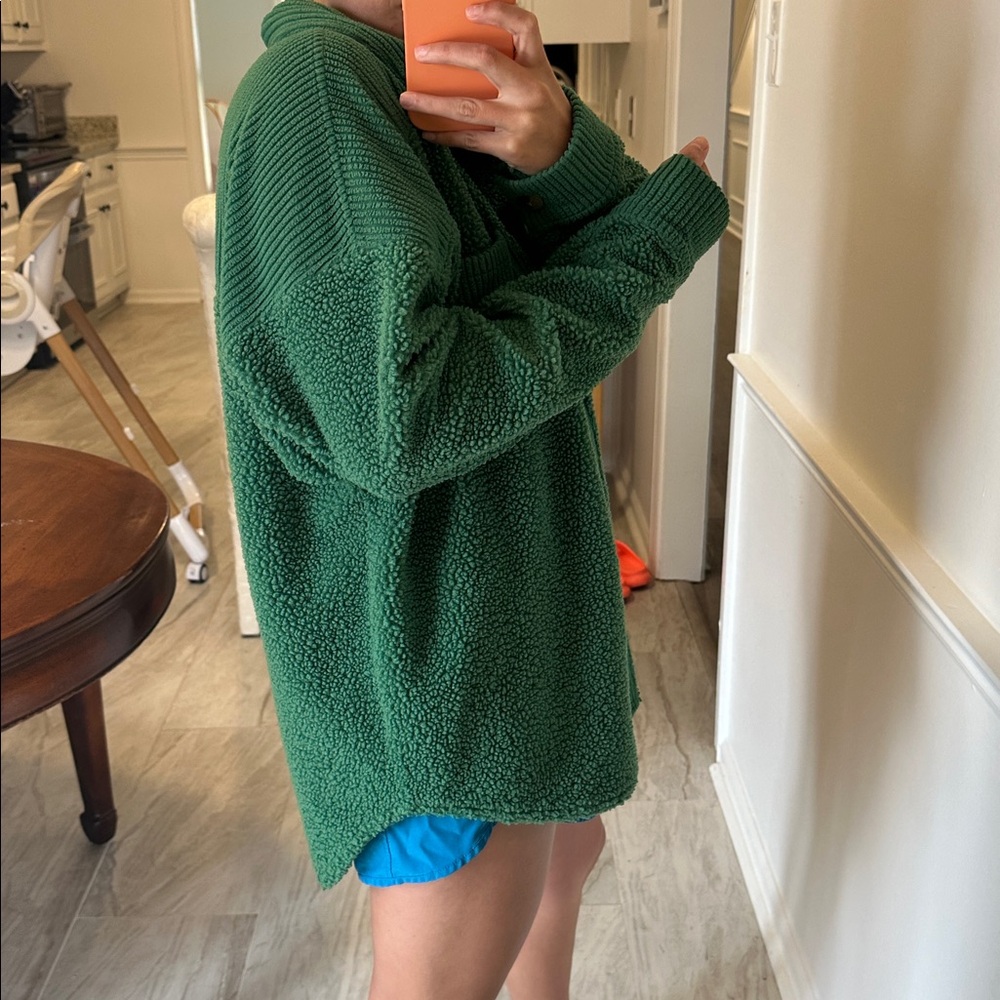 American Eagle Sherpa Button Down Pullover - image 4